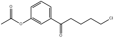 3'-アセトキシ-5-クロロバレロフェノン 化学構造式