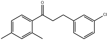 3-(3-クロロフェニル)-2',4'-ジメチルプロピオフェノン 化学構造式