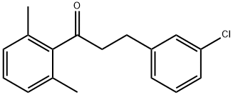 3-(3-クロロフェニル)-2',6'-ジメチルプロピオフェノン 化学構造式