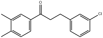 3-(3-クロロフェニル)-3',4'-ジメチルプロピオフェノン 化学構造式