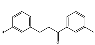 3-(3-クロロフェニル)-3',5'-ジメチルプロピオフェノン 化学構造式
