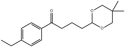 4-(5,5-DIMETHYL-1,3-DIOXAN-2-YL)-4'-ETHYLBUTYROPHENONE Structure