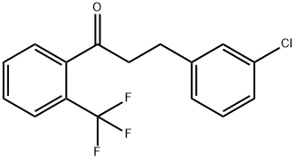 3-(3-クロロフェニル)-2'-トリフルオロメチルプロピオフェノン 化学構造式