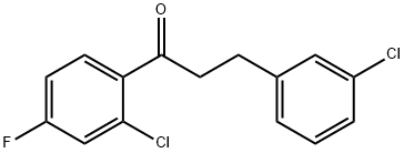 2'-CHLORO-3-(3-CHLOROPHENYL)-4'-FLUOROPROPIOPHENONE Struktur