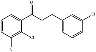 3-(3-クロロフェニル)-2',3'-ジクロロプロピオフェノン 化学構造式