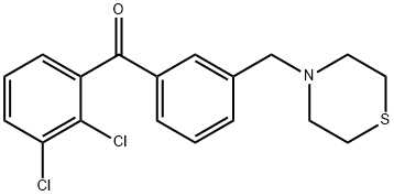 (2,3-二氯苯基)(3-(硫代吗啉甲基)苯基)甲酮,898787-78-5,结构式