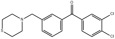 3,4-DICHLORO-3'-THIOMORPHOLINOMETHYL BENZOPHENONE Structure