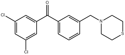 3,5-DICHLORO-3'-THIOMORPHOLINOMETHYL BENZOPHENONE