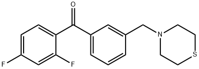 (2,4-二氟苯基)(3-(硫代吗啉甲基)苯基)甲酮,898787-93-4,结构式