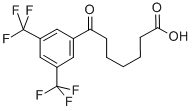 7-(3,5-ジトリフルオロメチルフェニル)-7-オキソヘプタン酸 化学構造式