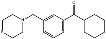 シクロヘキシル3-(チオモルホリノメチル)フェニルケトン 化学構造式