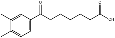 7-(3,4-ジメチルフェニル)-7-オキソヘプタン酸 化学構造式