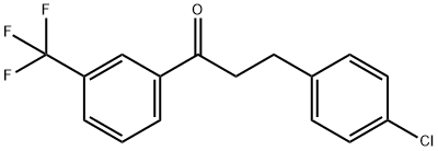 3-(4-クロロフェニル)-3'-トリフルオロメチルプロピオフェノン 化学構造式