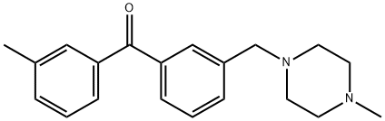 3-METHYL-3'-(4-METHYLPIPERAZINOMETHYL) BENZOPHENONE Struktur