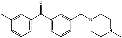 3-METHYL-3'-(4-METHYLPIPERAZINOMETHYL) BENZOPHENONE 结构式