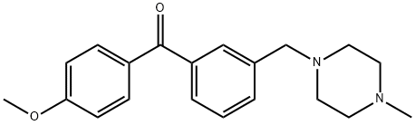 4'-METHOXY-3-(4-METHYLPIPERAZINOMETHYL) BENZOPHENONE Structure