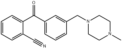 2-CYANO-3'-(4-METHYLPIPERAZINOMETHYL) BENZOPHENONE 化学構造式