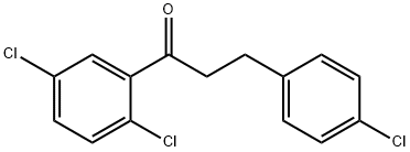 3-(4-クロロフェニル)-2',5'-ジクロロプロピオフェノン 化学構造式