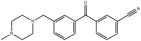 3-CYANO-3'-(4-METHYLPIPERAZINOMETHYL) BENZOPHENONE Structure
