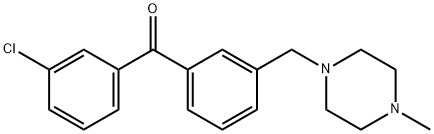 3-CHLORO-3'-(4-METHYLPIPERAZINOMETHYL) BENZOPHENONE Structure
