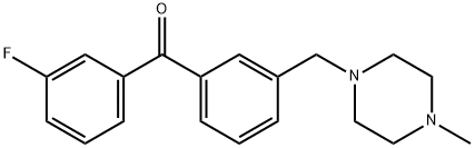 3-FLUORO-3'-(4-METHYLPIPERAZINOMETHYL) BENZOPHENONE Structure