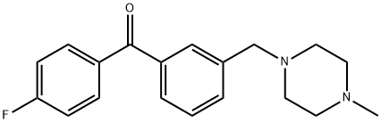 4'-FLUORO-3-(4-METHYLPIPERAZINOMETHYL) BENZOPHENONE 化学構造式