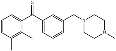 2,3-DIMETHYL-3'-(4-METHYLPIPERAZINOMETHYL) BENZOPHENONE Structure