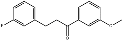 3-(3-フルオロフェニル)-3'-メトキシプロピオフェノン 化学構造式