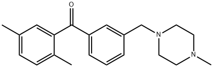 2,5-DIMETHYL-3'-(4-METHYLPIPERAZINOMETHYL) BENZOPHENONE 化学構造式