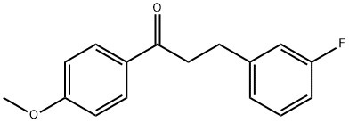3-(3-フルオロフェニル)-4'-メトキシプロピオフェノン 化学構造式