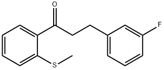 3-(3-FLUOROPHENYL)-2'-THIOMETHYLPROPIOPHENONE Structure