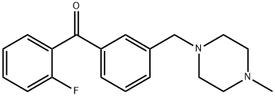 2-FLUORO-3'-(4-METHYLPIPERAZINOMETHYL) BENZOPHENONE,898788-98-2,结构式