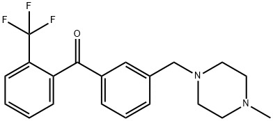 3'-(4-METHYLPIPERAZINOMETHYL)-2-TRIFLUOROMETHYLBENZOPHENONE Struktur