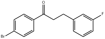 4'-ブロモ-3-(3-フルオロフェニル)プロピオフェノン 化学構造式