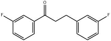 3'-フルオロ-3-(3-フルオロフェニル)プロピオフェノン 化学構造式