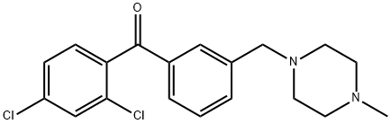 2,4-DICHLORO-3'-(4-METHYLPIPERAZINOMETHYL) BENZOPHENONE Struktur