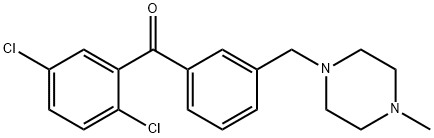 (2,5-二氯苯基)(3-((4-甲基哌嗪-1-基)甲基)苯基)甲酮, 898789-25-8, 结构式