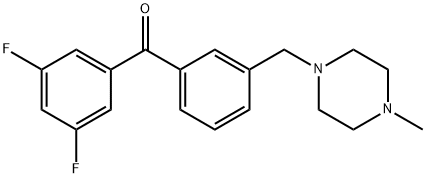3,5-DIFLUORO-3'-(4-METHYLPIPERAZINOMETHYL) BENZOPHENONE
