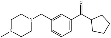 CYCLOPENTYL 3-(4-METHYLPIPERAZINOMETHYL)PHENYL KETONE Structure