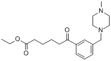 6-[3-(4-メチルピペラジノメチル)フェニル]-6-オキソヘキサン酸エチル 化学構造式