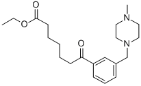 7-[3-(4-メチルピペラジノメチル)フェニル]-7-オキソヘプタン酸エチル 化学構造式