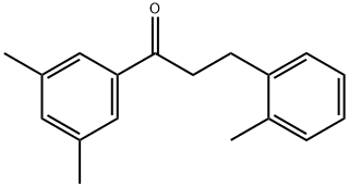 3',5'-ジメチル-3-(2-メチルフェニル)プロピオフェノン 化学構造式