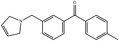 4'-METHYL-3-(3-PYRROLINOMETHYL) BENZOPHENONE 结构式