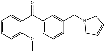 2-METHOXY-3'-(3-PYRROLINOMETHYL) BENZOPHENONE Structure
