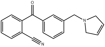 2-CYANO-3'-(3-PYRROLINOMETHYL) BENZOPHENONE 结构式
