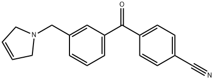 4'-CYANO-3-(3-PYRROLINOMETHYL) BENZOPHENONE Structure