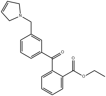 2-CARBOETHOXY-3'-(3-PYRROLINOMETHYL) BENZOPHENONE Structure