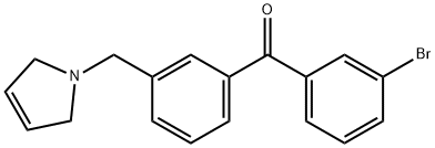 3-BROMO-3'-(3-PYRROLINOMETHYL) BENZOPHENONE,898789-95-2,结构式