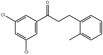 3',5'-ジクロロ-3-(2-メチルフェニル)プロピオフェノン 化学構造式