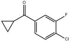 4-クロロ-3-フルオロフェニルシクロプロピルケトン 化学構造式